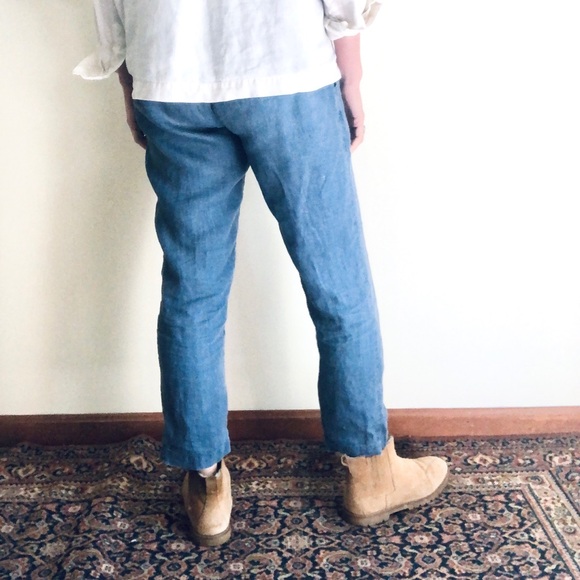 Athens drawstring linen pants - Picture 2 of 14